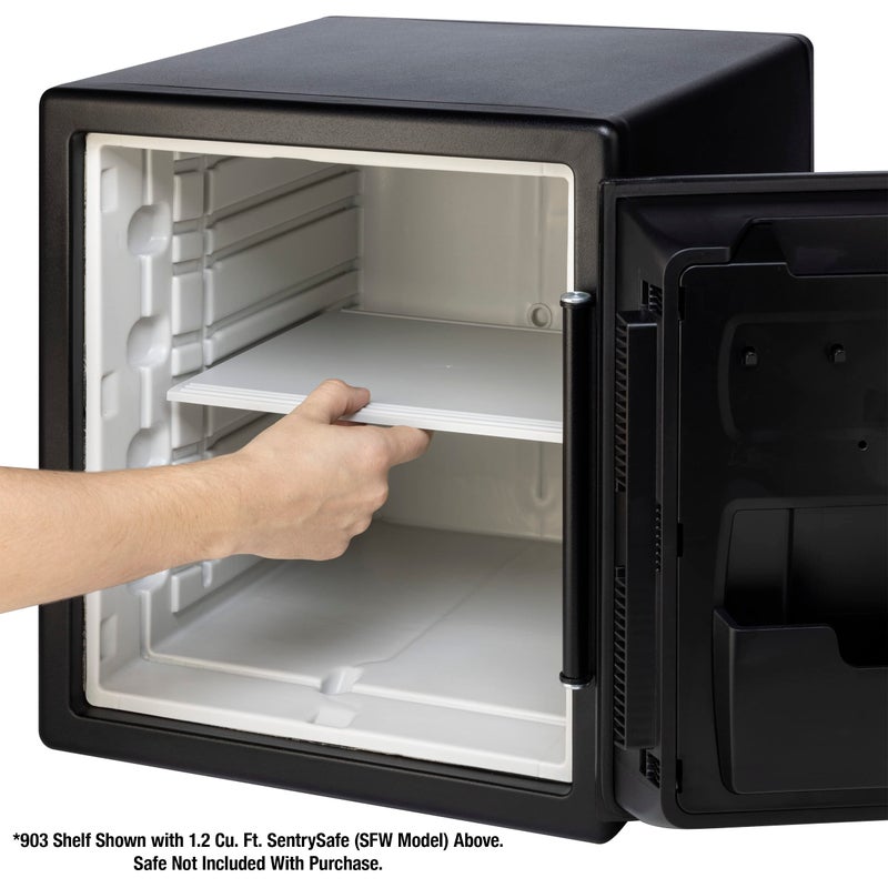 SentrySafe Shelf Insert for SFW082 and SFW123 Fireproof and Waterproof Safes, White Adjustable Safe Shelf Accessory for 0.8 and 1.2 Cubic Feet Safes, 903 - Image 4